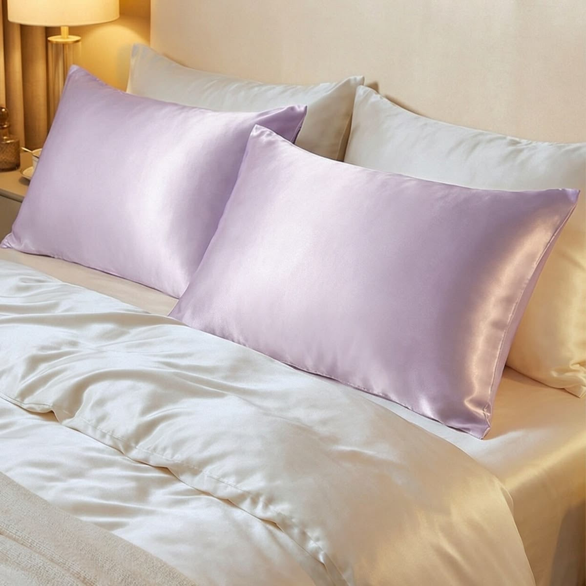 BLUSH SATIN PILLOW CASES